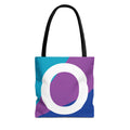 Monogram 'O' Colorblock Tote Bag — Personalized Initial O Shoulder Tote