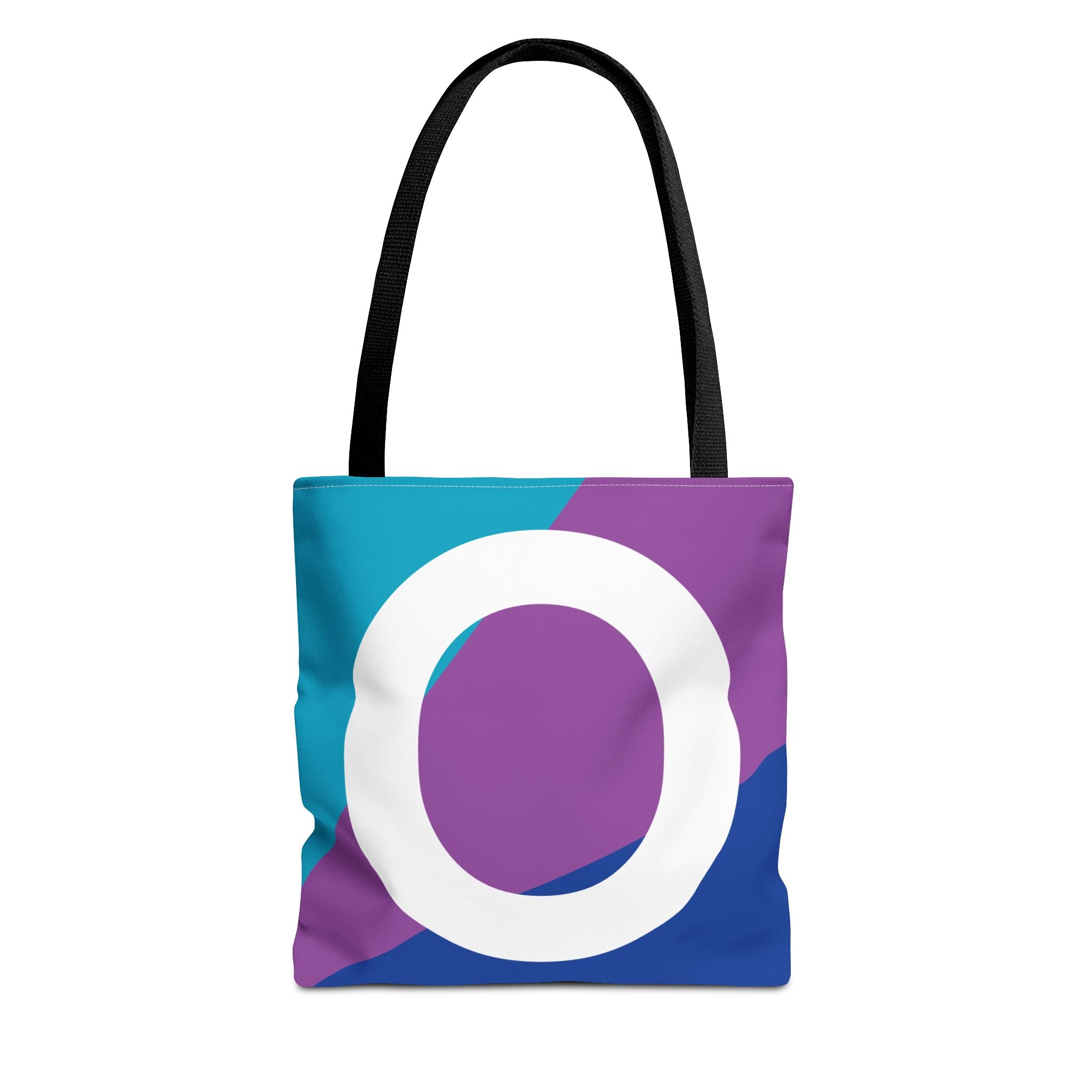 Monogram 'O' Colorblock Tote Bag — Personalized Initial O Shoulder Tote