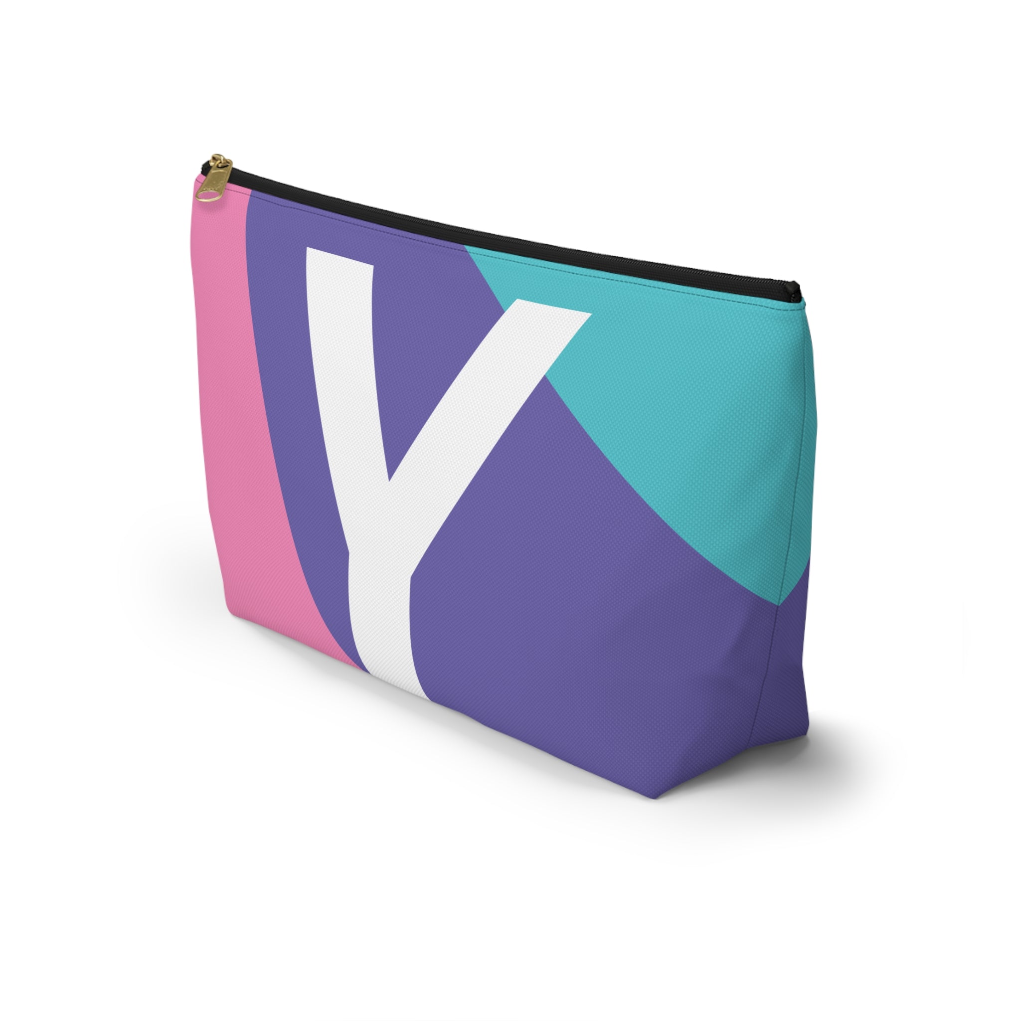 Colorblock Accessory Pouch — Monogram Y T-Bottom Cosmetic Bag