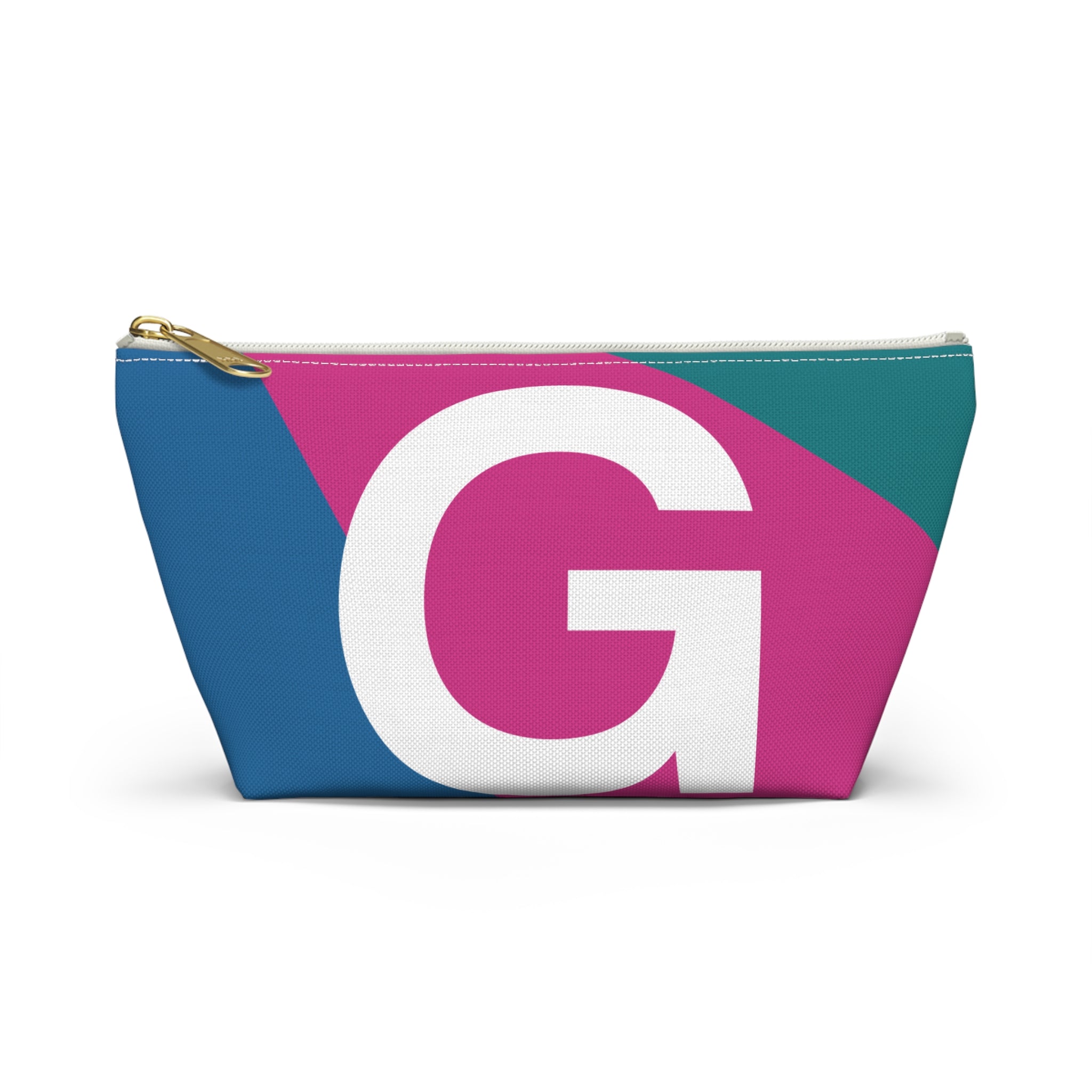 Initials Colorblock Accessory Pouch — Monogram G T-Bottom Cosmetic Bag