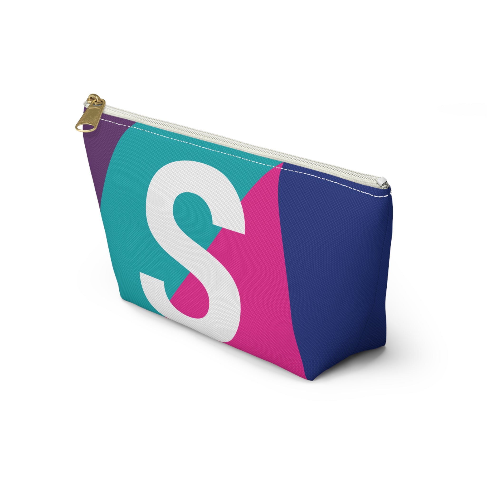 Colorblock Accessory Pouch — Monogram S T-Bottom Cosmetic Bag