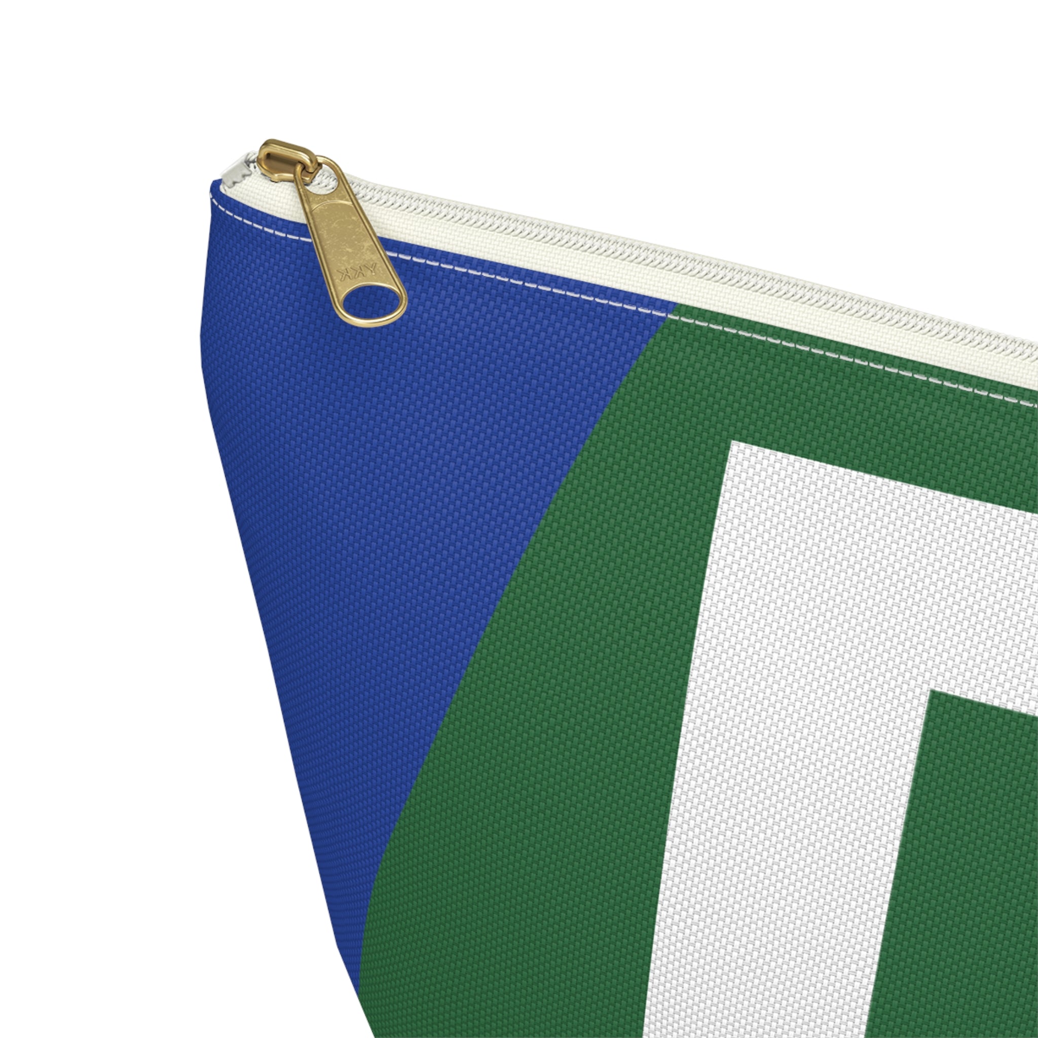 Initials Colorblock Accessory Pouch — Monogram D T-Bottom Cosmetic Bag