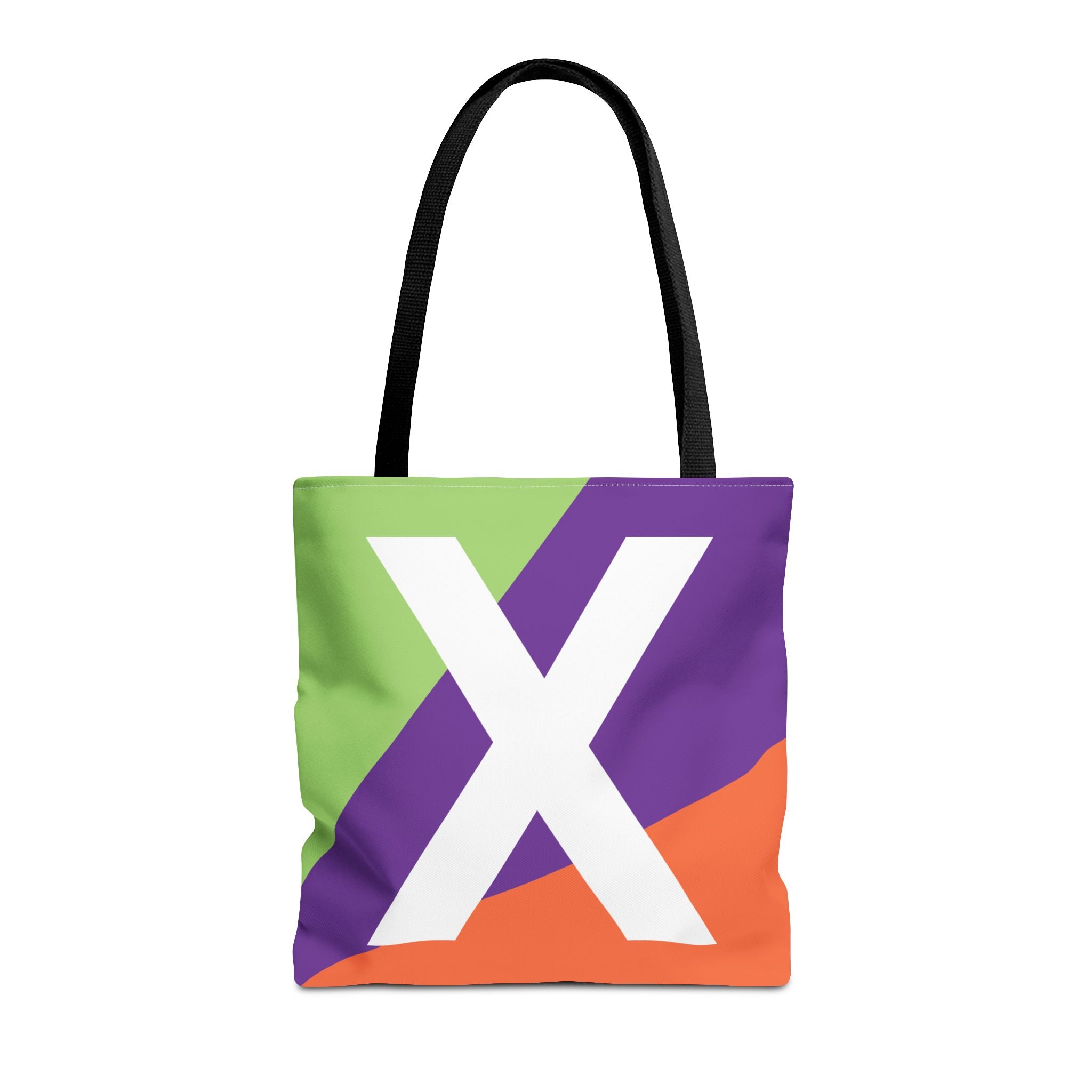 Monogram 'X' Colorblock Tote Bag — Personalized Initial X Shoulder Tote