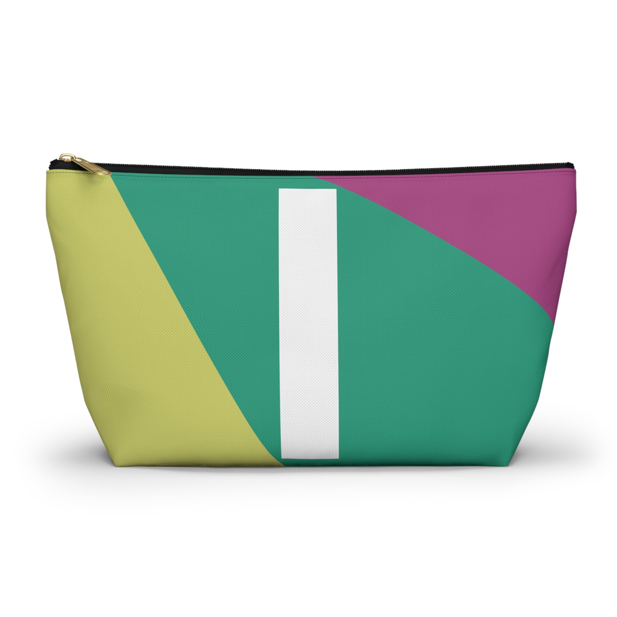 Initials Colorblock Accessory Pouch — Monogram I T-Bottom Cosmetic Bag