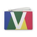 Monogram 'V' Colorblock Clutch Bag — Bold Geometric Wristlet for Everyday & Gifts