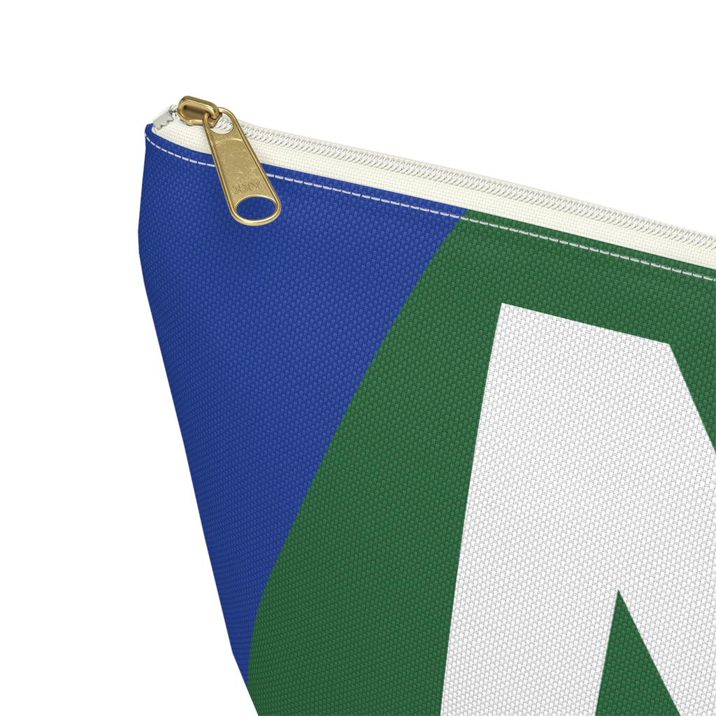 Initials Colorblock Accessory Pouch — Monogram N T-Bottom Cosmetic Bag