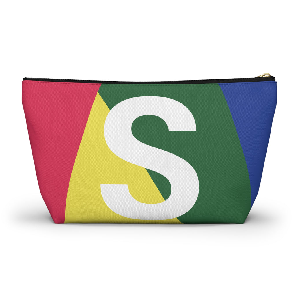 Colorblock Accessory Pouch — Monogram S T-Bottom Cosmetic Bag