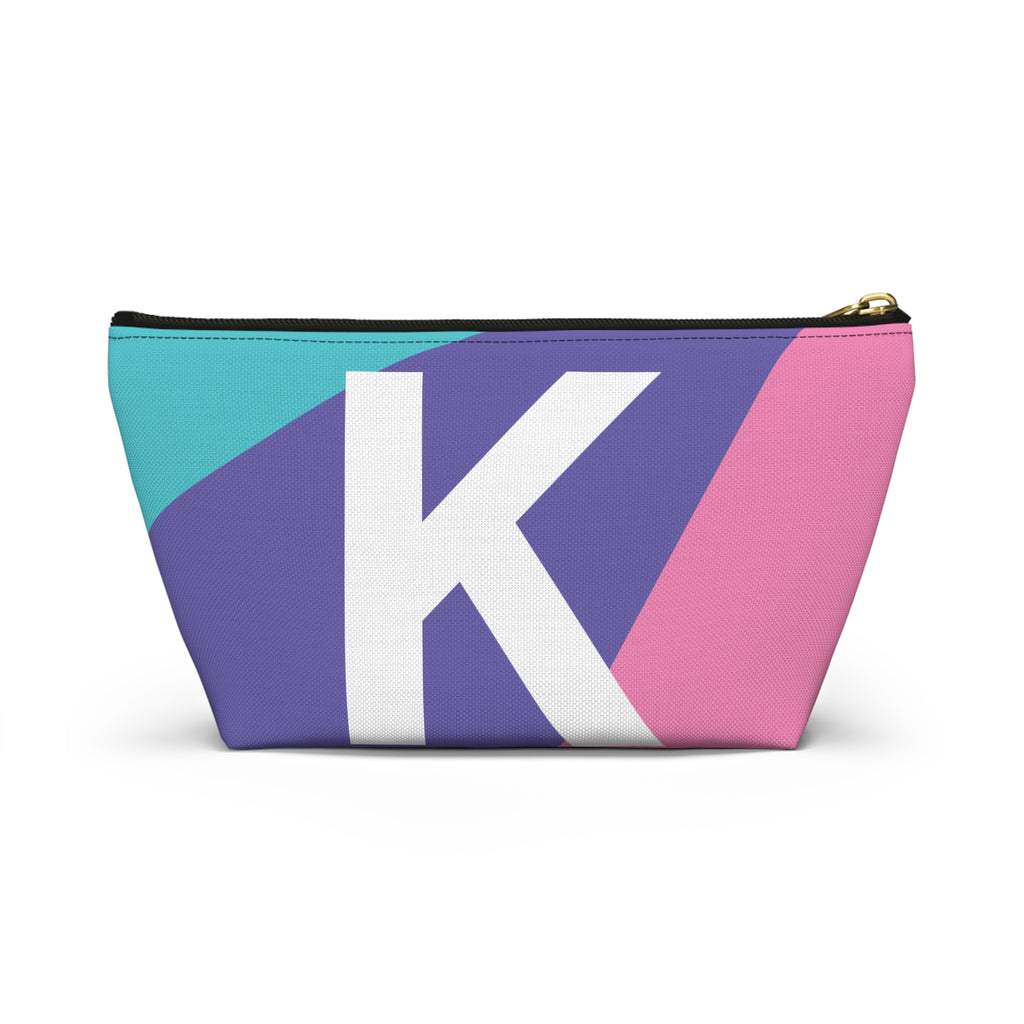 Colorblock Accessory Pouch — Monogram K T-Bottom Cosmetic Bag