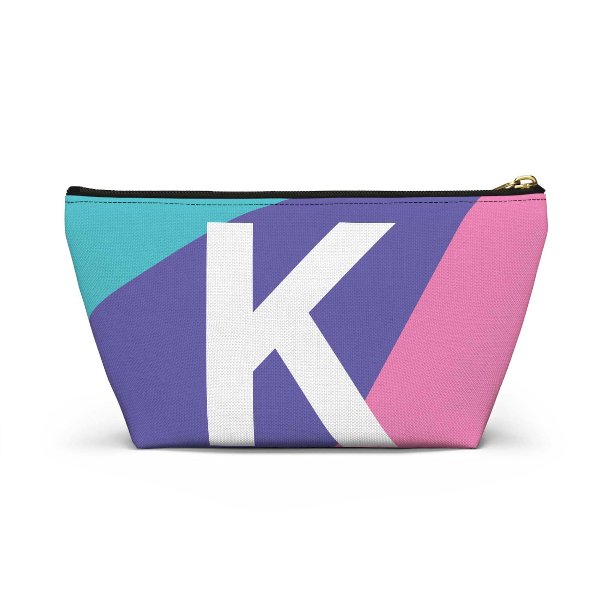 Colorblock Accessory Pouch — Monogram K T-Bottom Cosmetic Bag