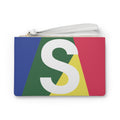 Monogram 'S' Colorblock Clutch Bag — Bold Geometric Wristlet for Everyday & Gifts