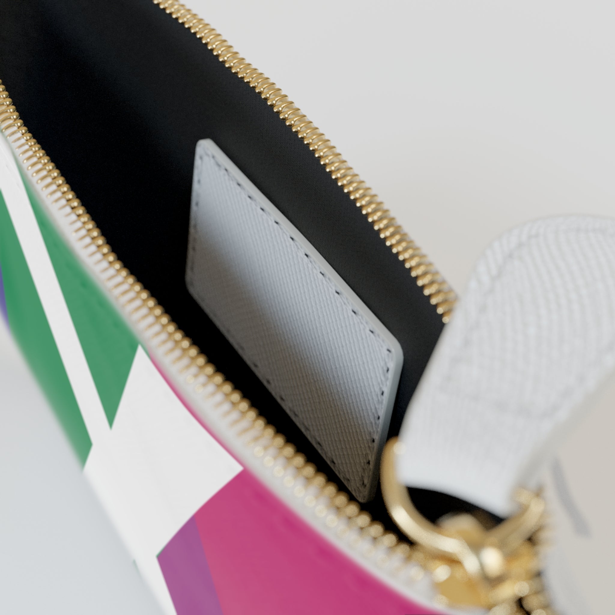 Initial X Mini Clutch — Colorblock Monogram Wristlet Wallet