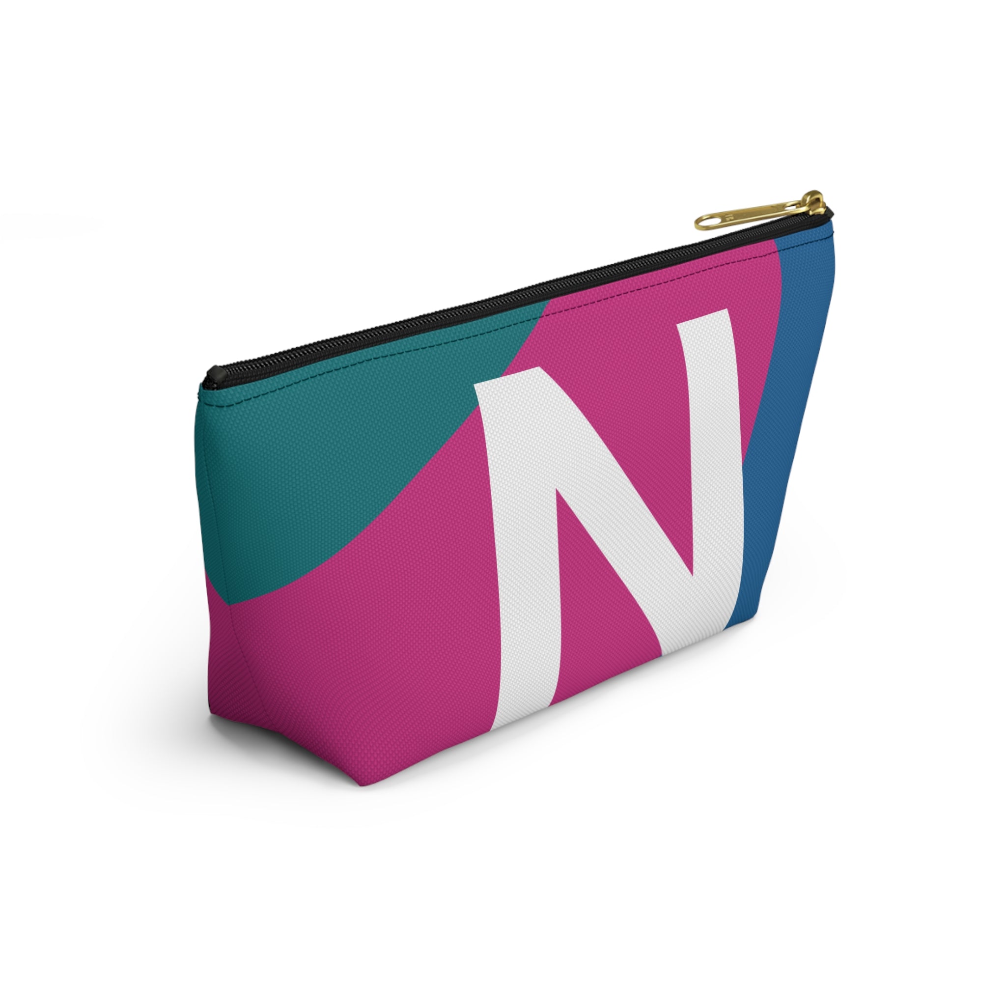 Initials Colorblock Accessory Pouch — Monogram N T-Bottom Cosmetic Bag