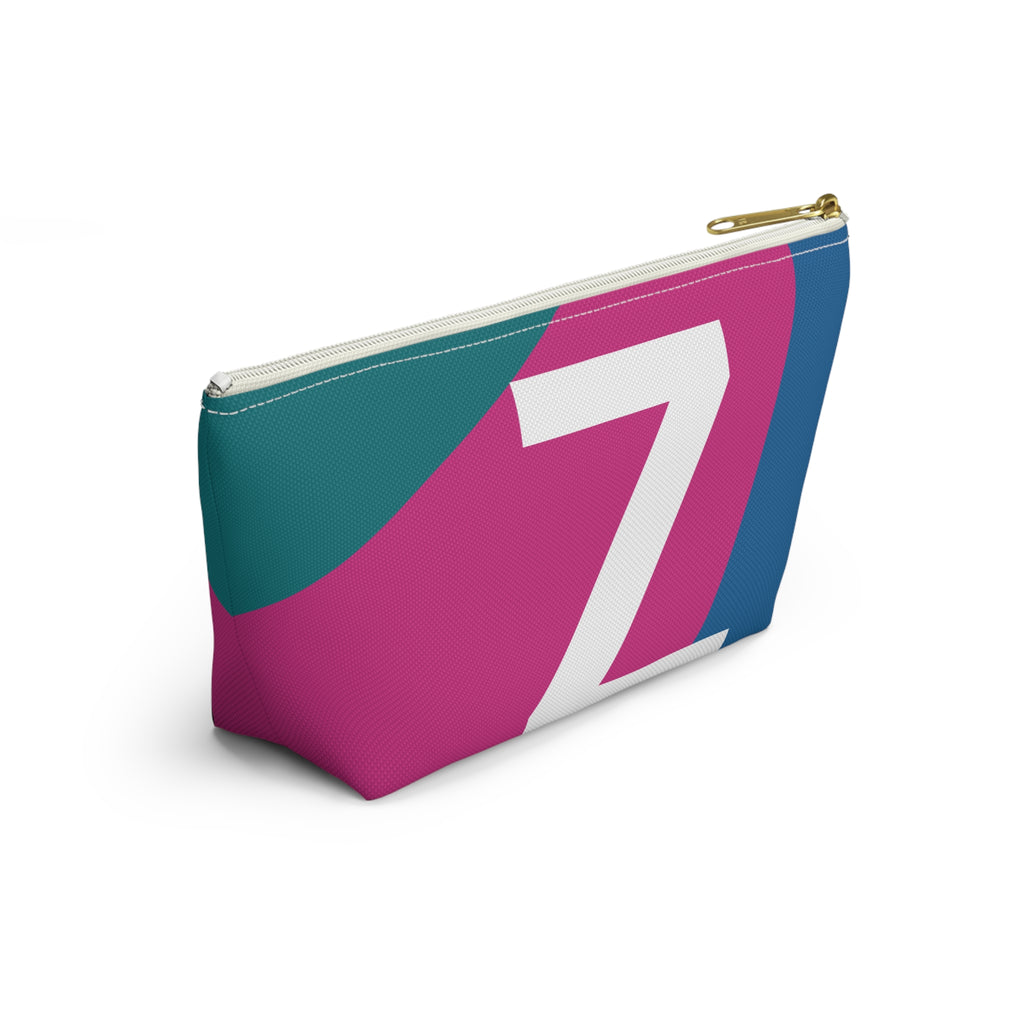 Initials Colorblock Accessory Pouch — Monogram Z T-Bottom Cosmetic Bag