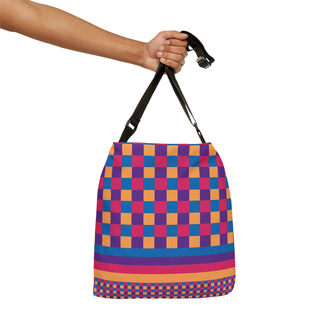Colorblock Geometric Tote Bag