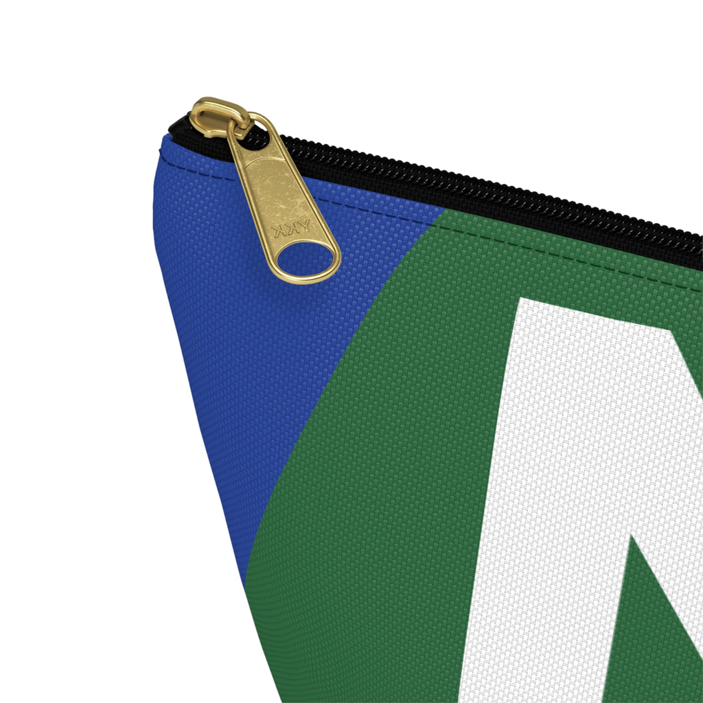 Initials Colorblock Accessory Pouch — Monogram N T-Bottom Cosmetic Bag