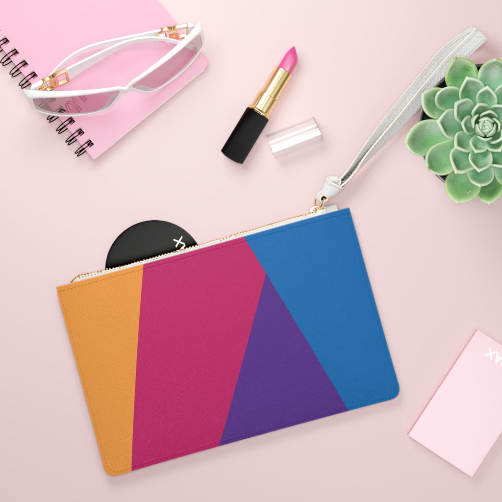 Retro Colorblock Clutch Bag | 80s & 90s Inspired