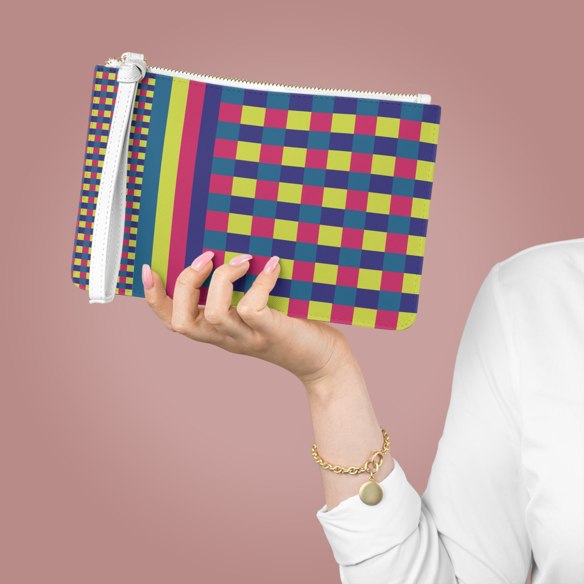Colorblock Clutch Bag