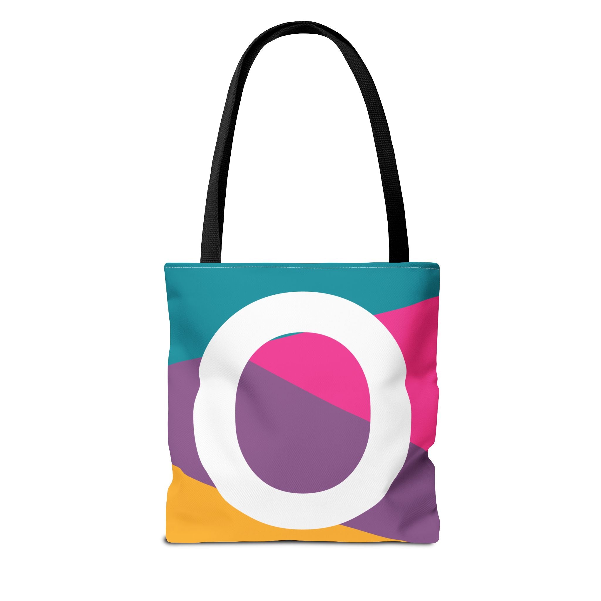 Monogram 'O' Colorblock Tote Bag — Personalized Initial O Shoulder Tote