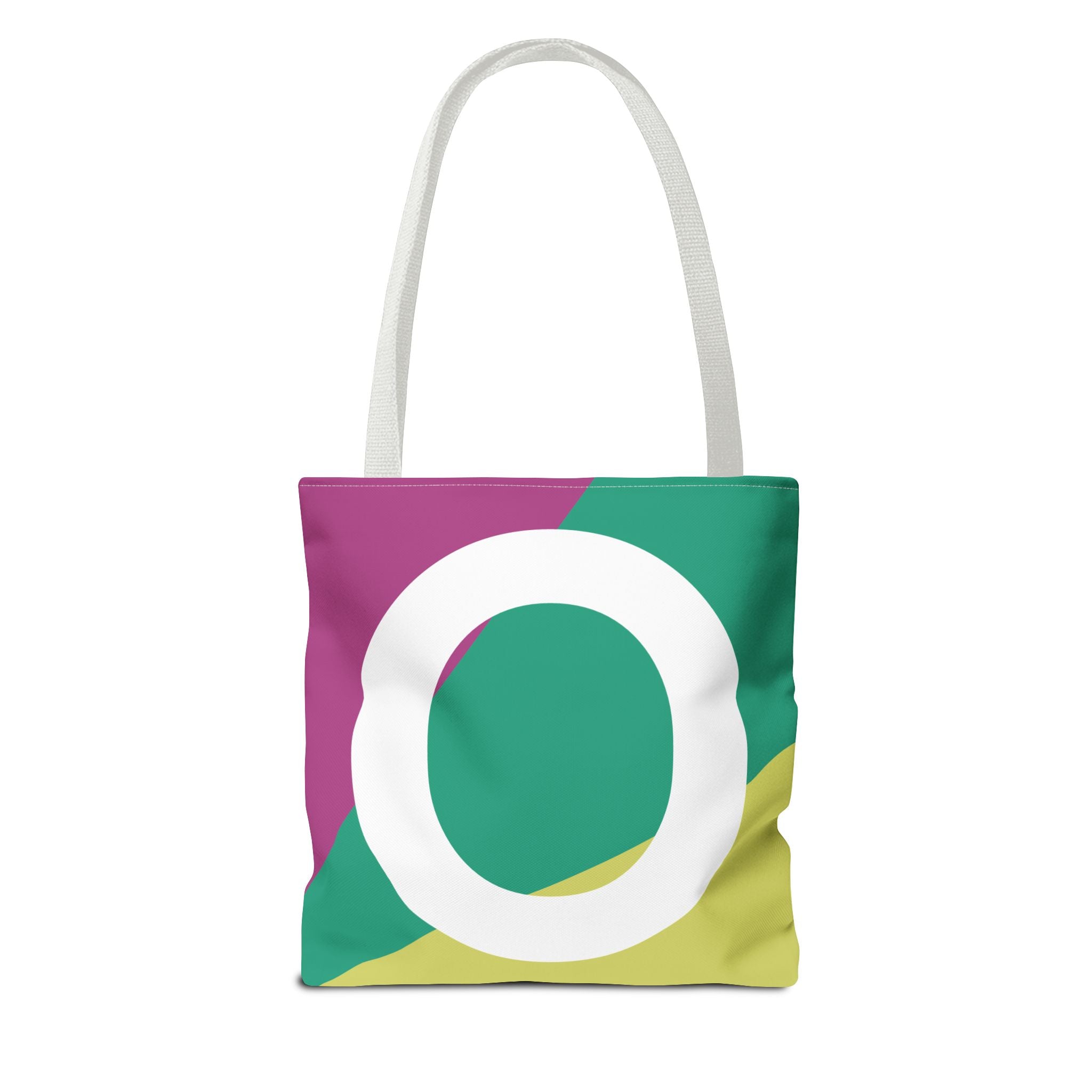 Monogram 'O' Colorblock Tote Bag — Personalized Initial O Shoulder Tote