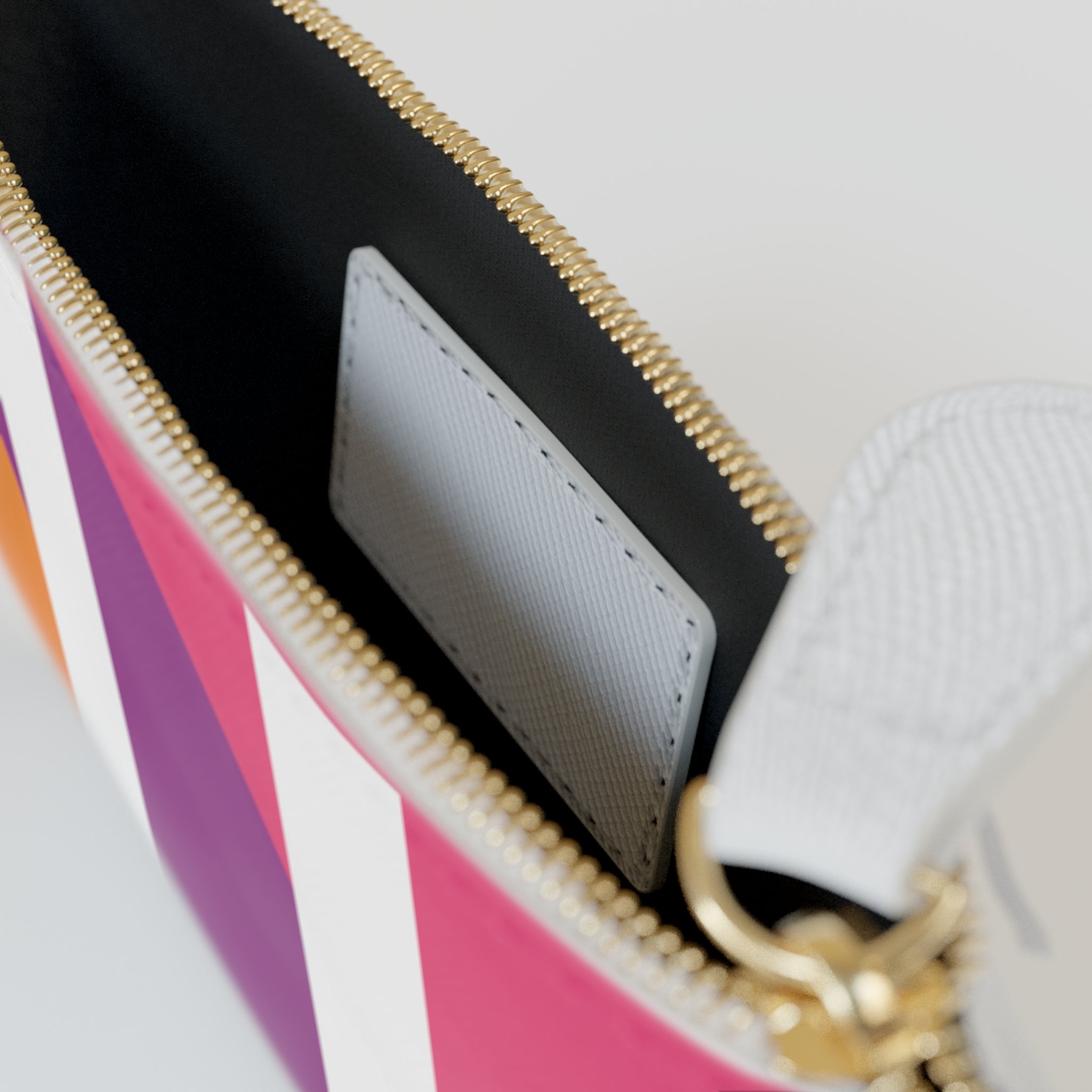 Initial U Mini Clutch — Colorblock Monogram Wristlet Wallet