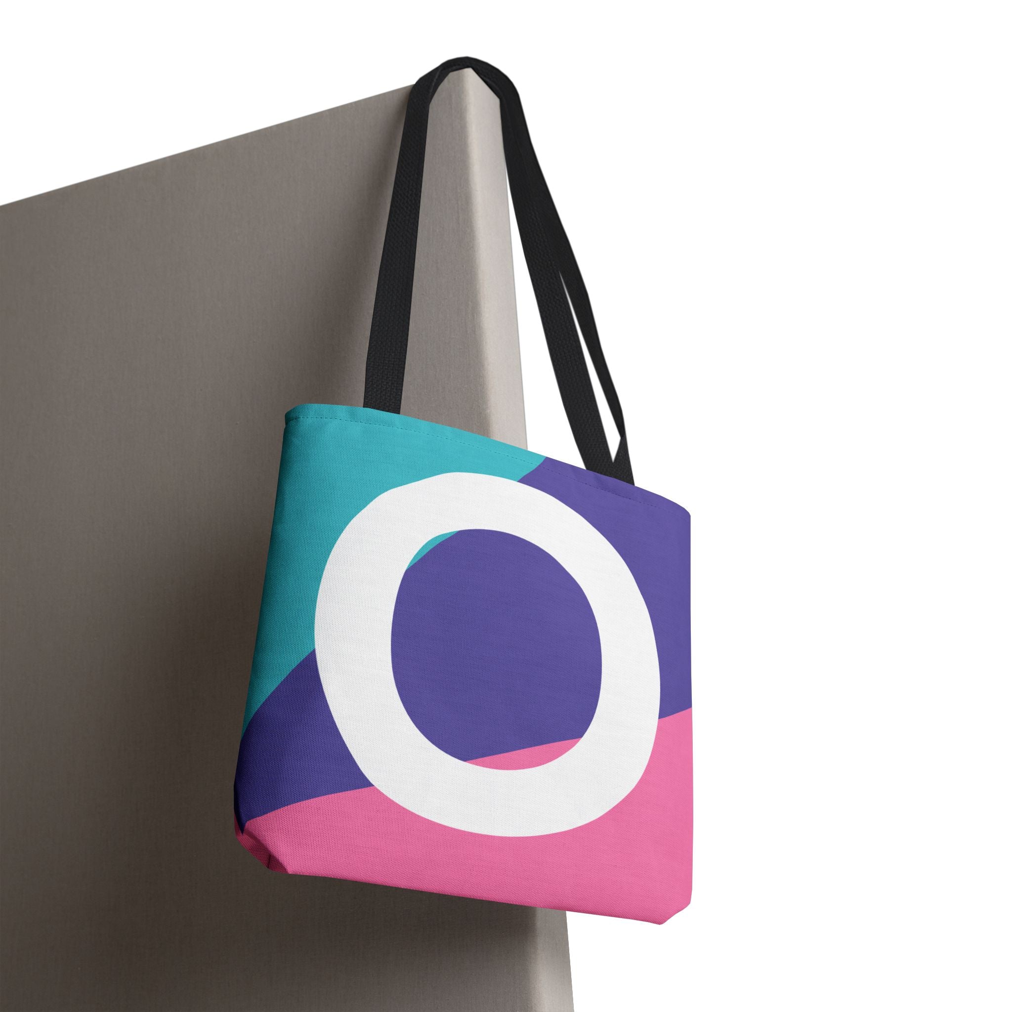Monogram 'O' Colorblock Tote Bag — Personalized Initial O Shoulder Tote