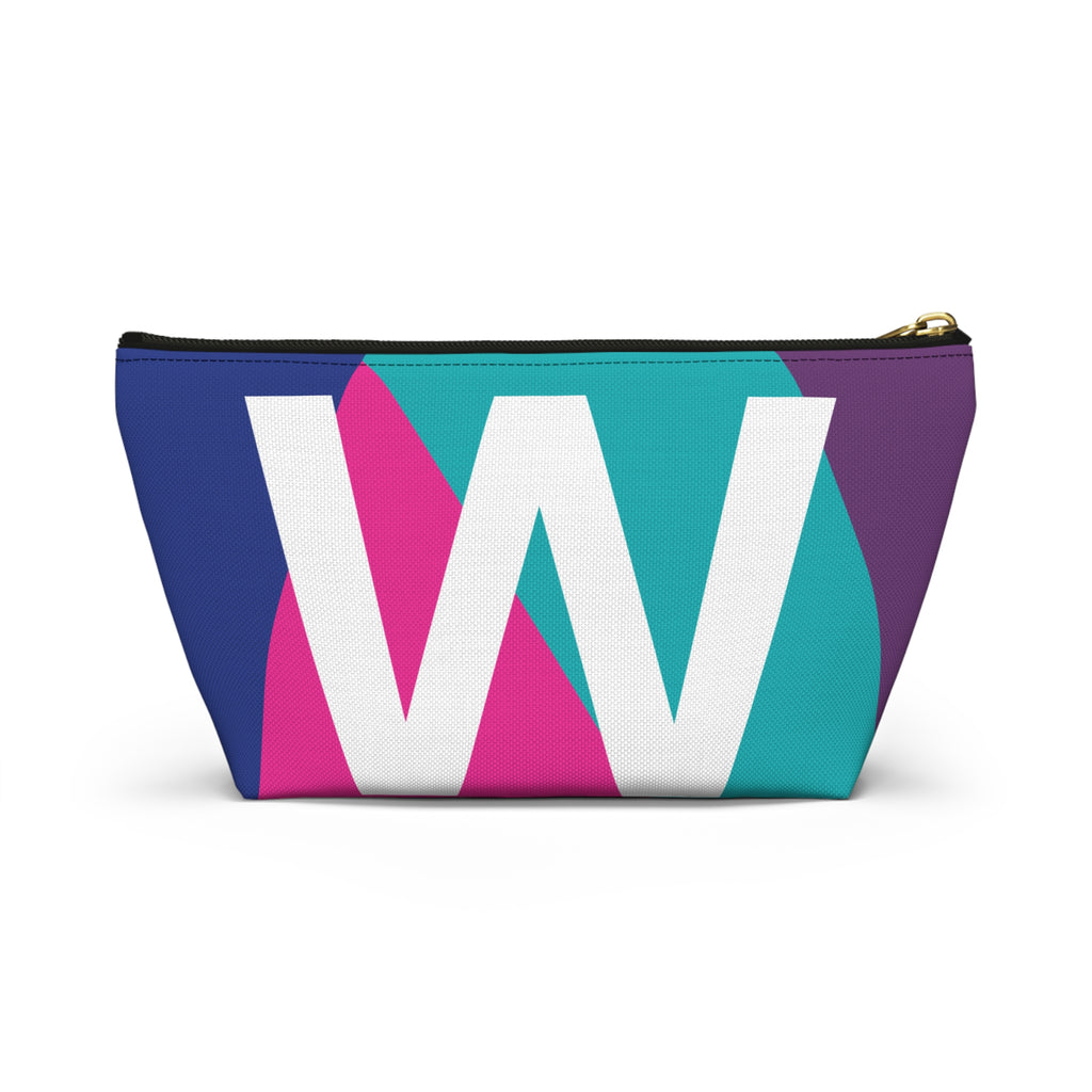 Colorblock Accessory Pouch — Monogram W T-Bottom Cosmetic Bag