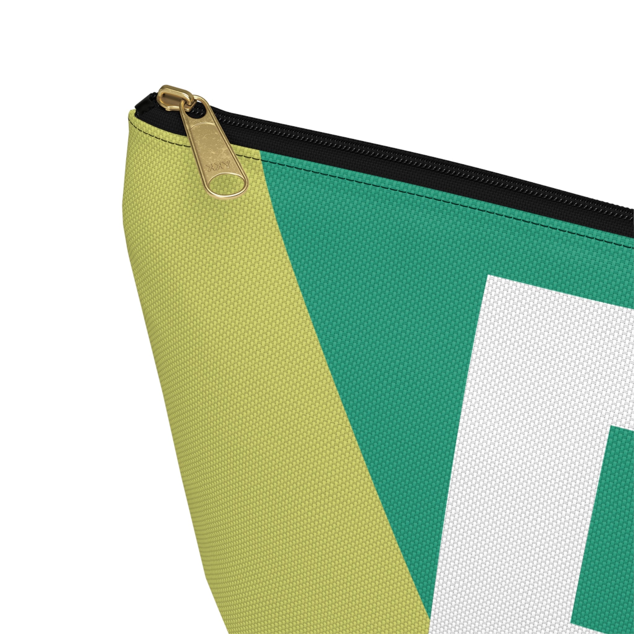 Initials Colorblock Accessory Pouch — Monogram R T-Bottom Cosmetic Bag