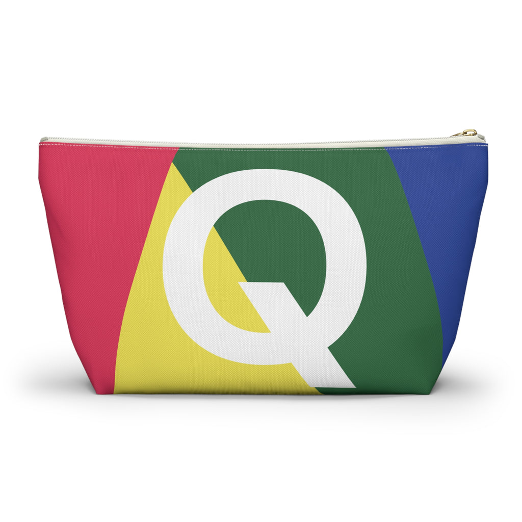 Colorblock Accessory Pouch — Monogram Q T-Bottom Cosmetic Bag