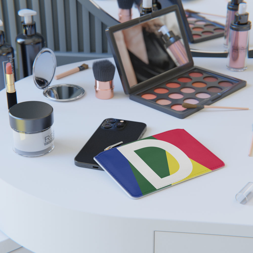 Intials D Mini Clutch — Colorblock Monogram Wristlet Wallet