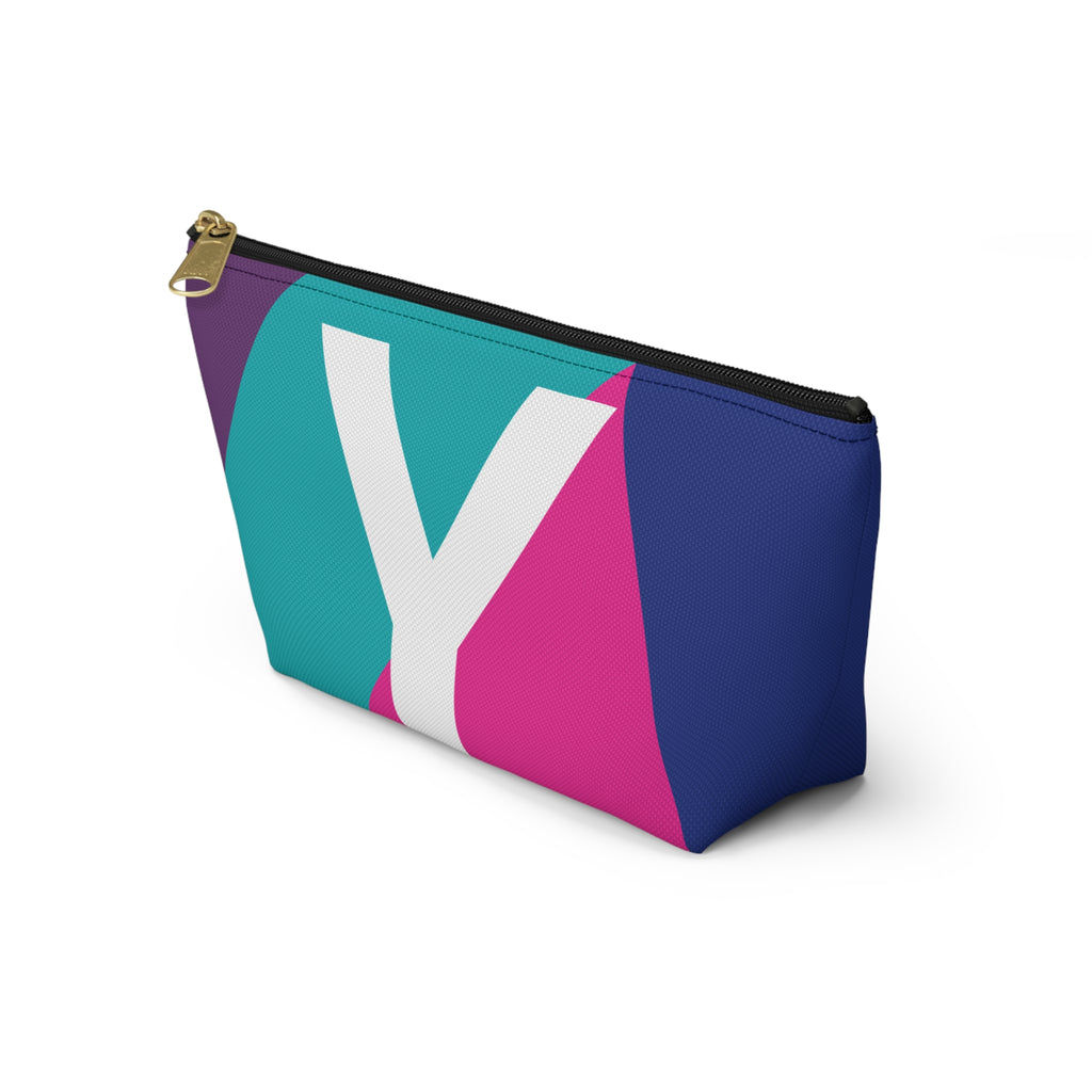 Colorblock Accessory Pouch — Monogram Y T-Bottom Cosmetic Bag