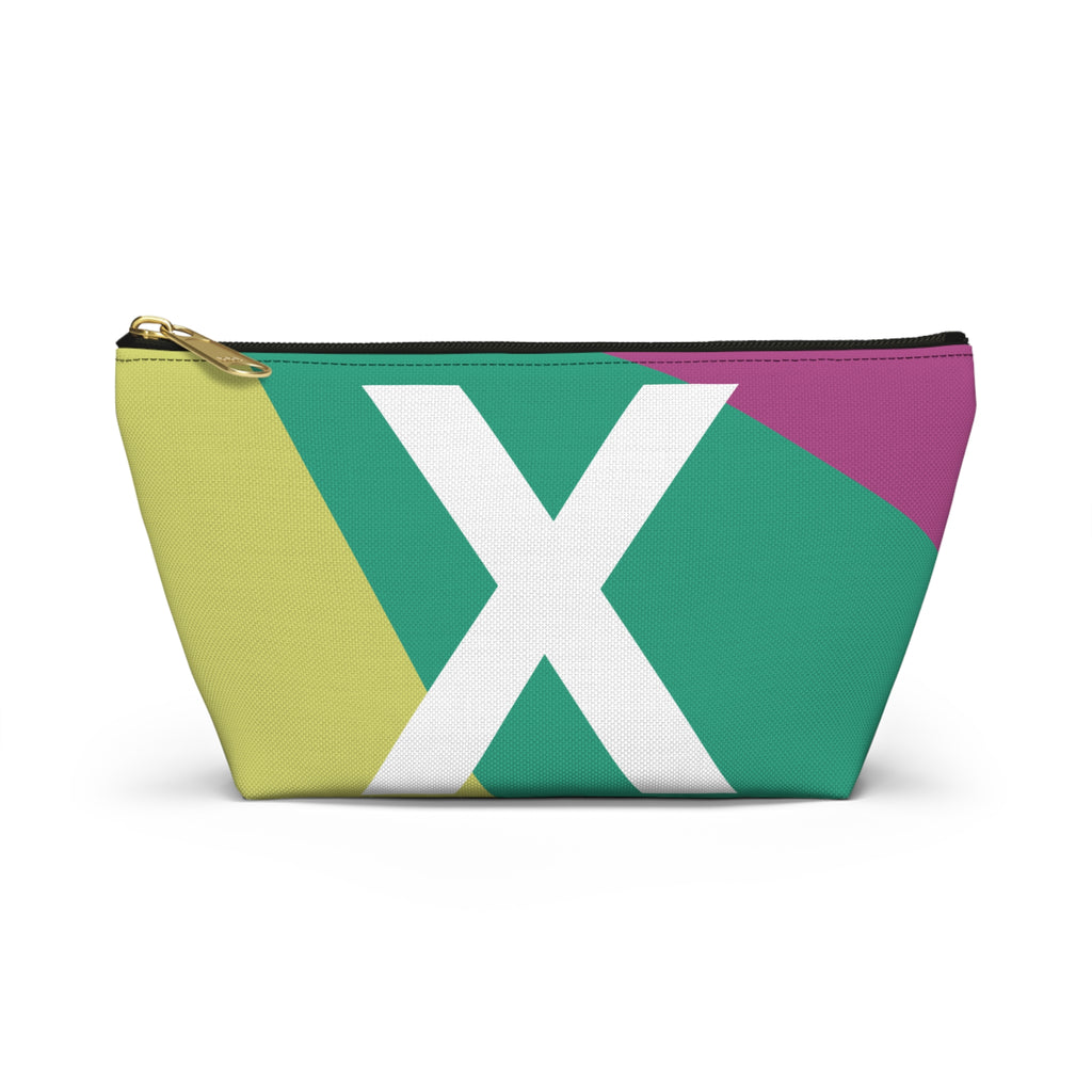 Initials Colorblock Accessory Pouch — Monogram X T-Bottom Cosmetic Bag