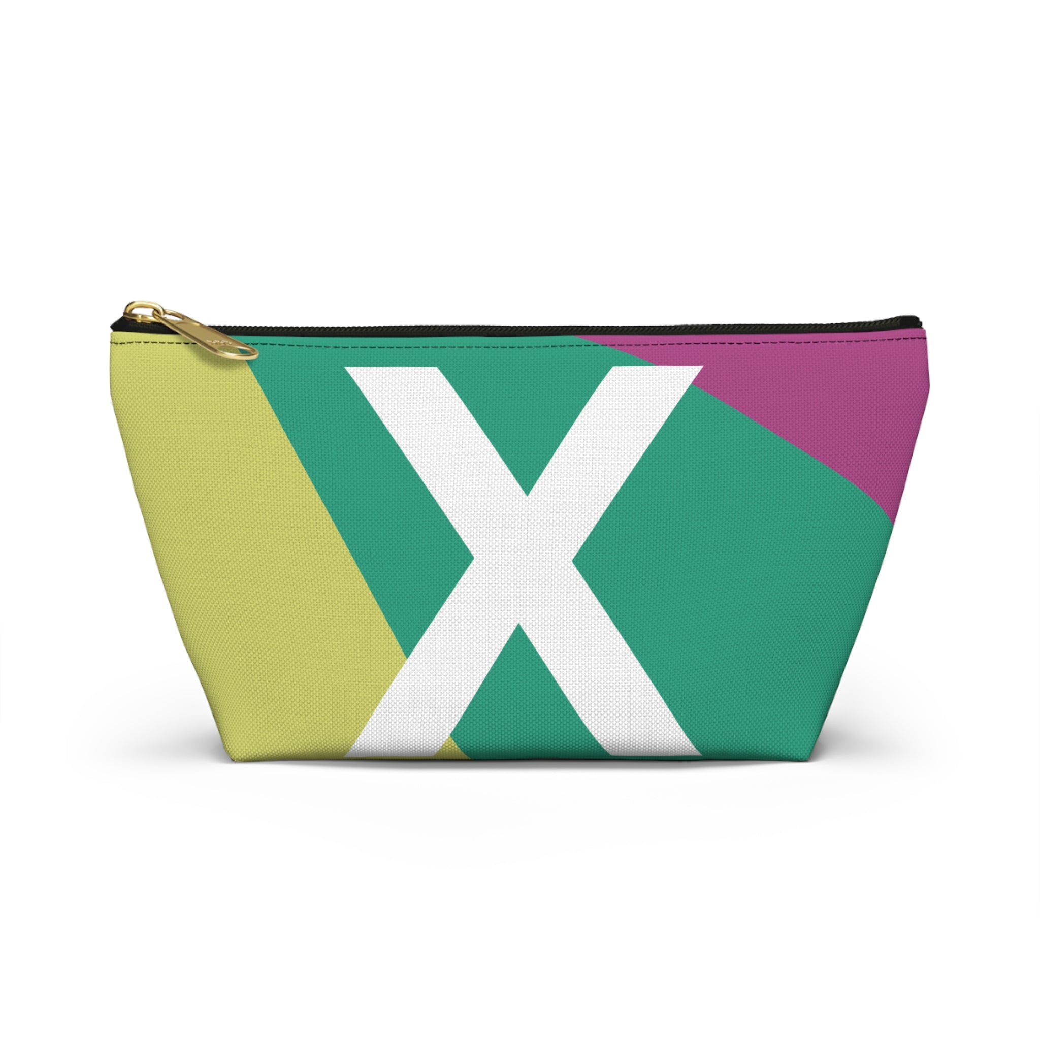 Initials Colorblock Accessory Pouch — Monogram X T-Bottom Cosmetic Bag