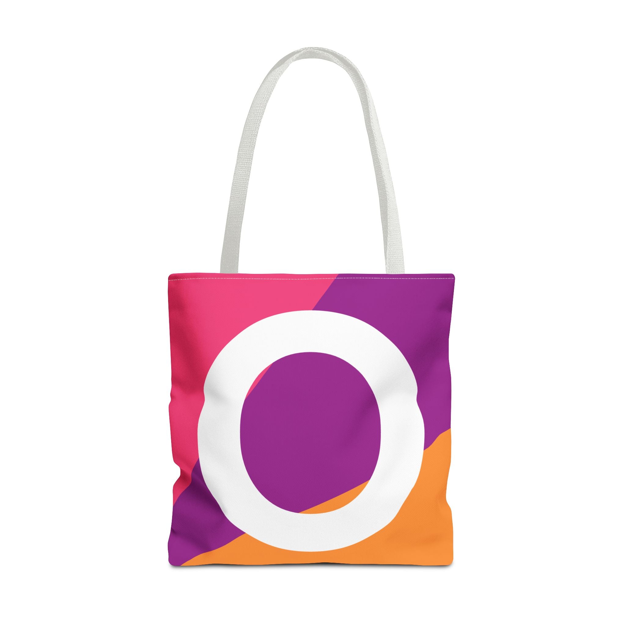 Monogram 'O' Colorblock Tote Bag — Personalized Initial O Shoulder Tote
