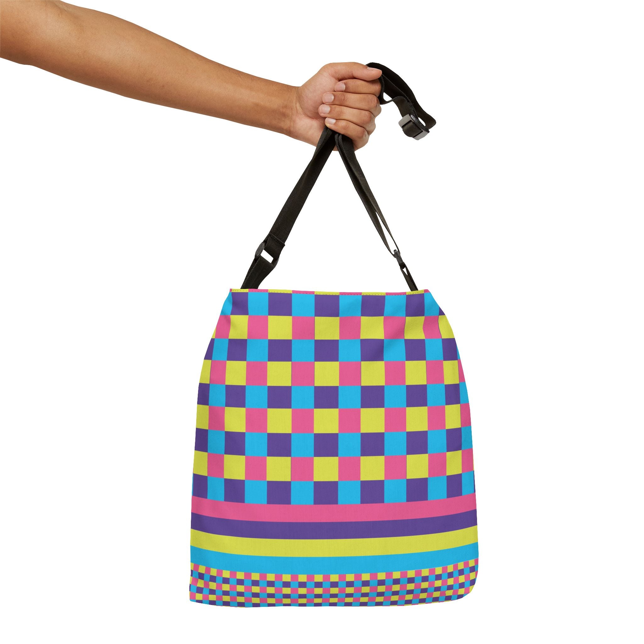 Colorblock Geometric Tote Bag