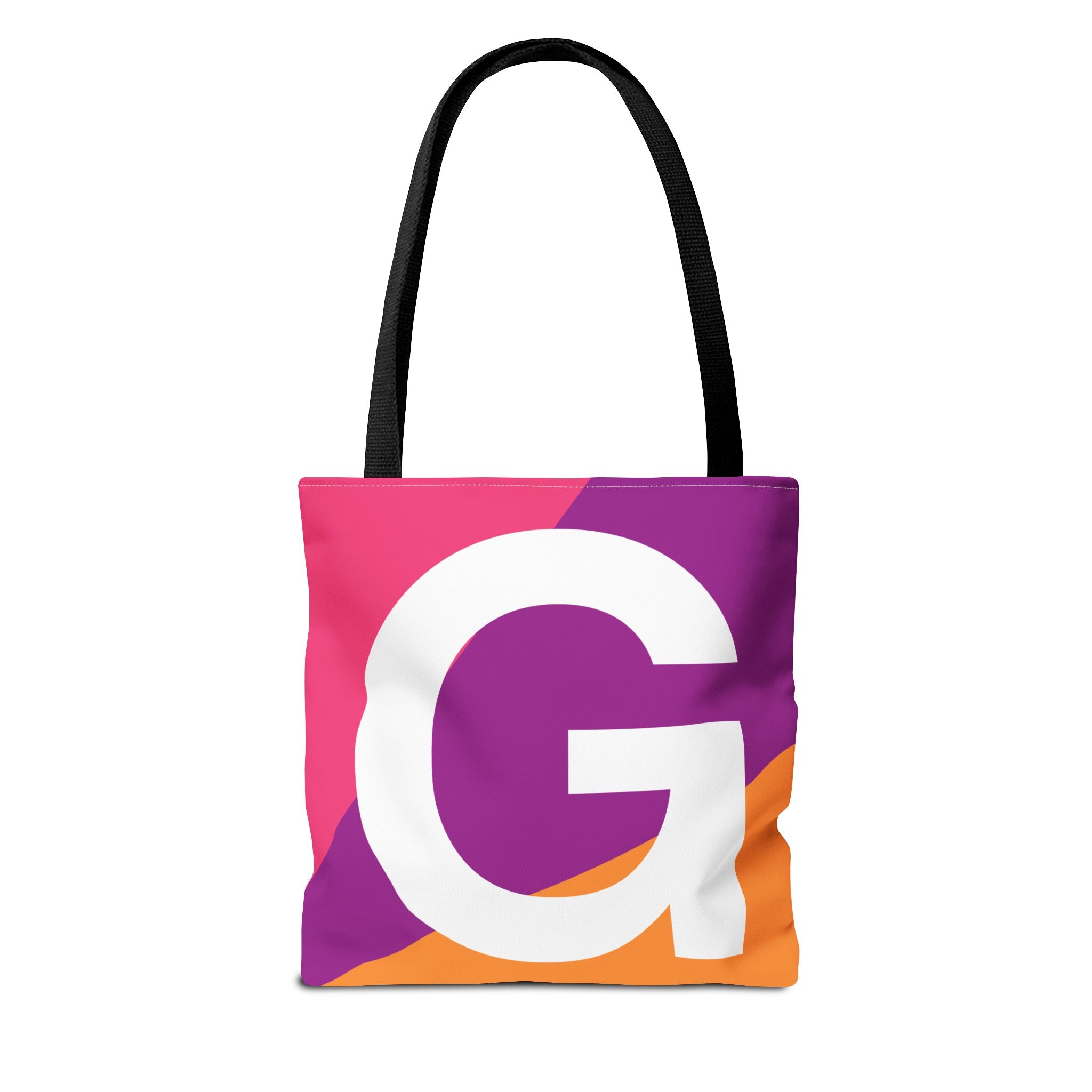 Monogram 'G' Colorblock Tote Bag — Personalized Initial G Shoulder Tote