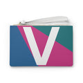 Monogram 'V' Colorblock Clutch Bag — Bold Geometric Wristlet for Everyday & Gifts