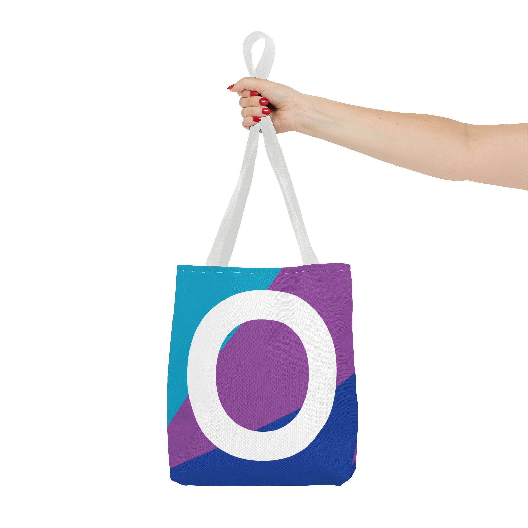 Monogram 'O' Colorblock Tote Bag — Personalized Initial O Shoulder Tote