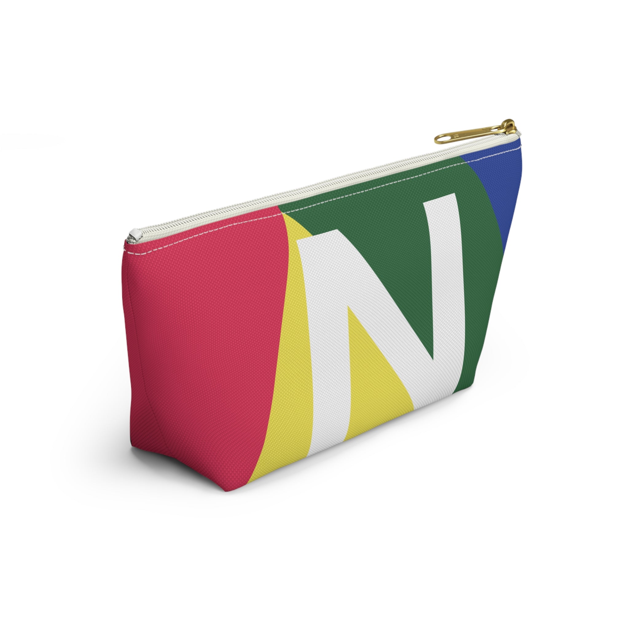 Initials Colorblock Accessory Pouch — Monogram N T-Bottom Cosmetic Bag