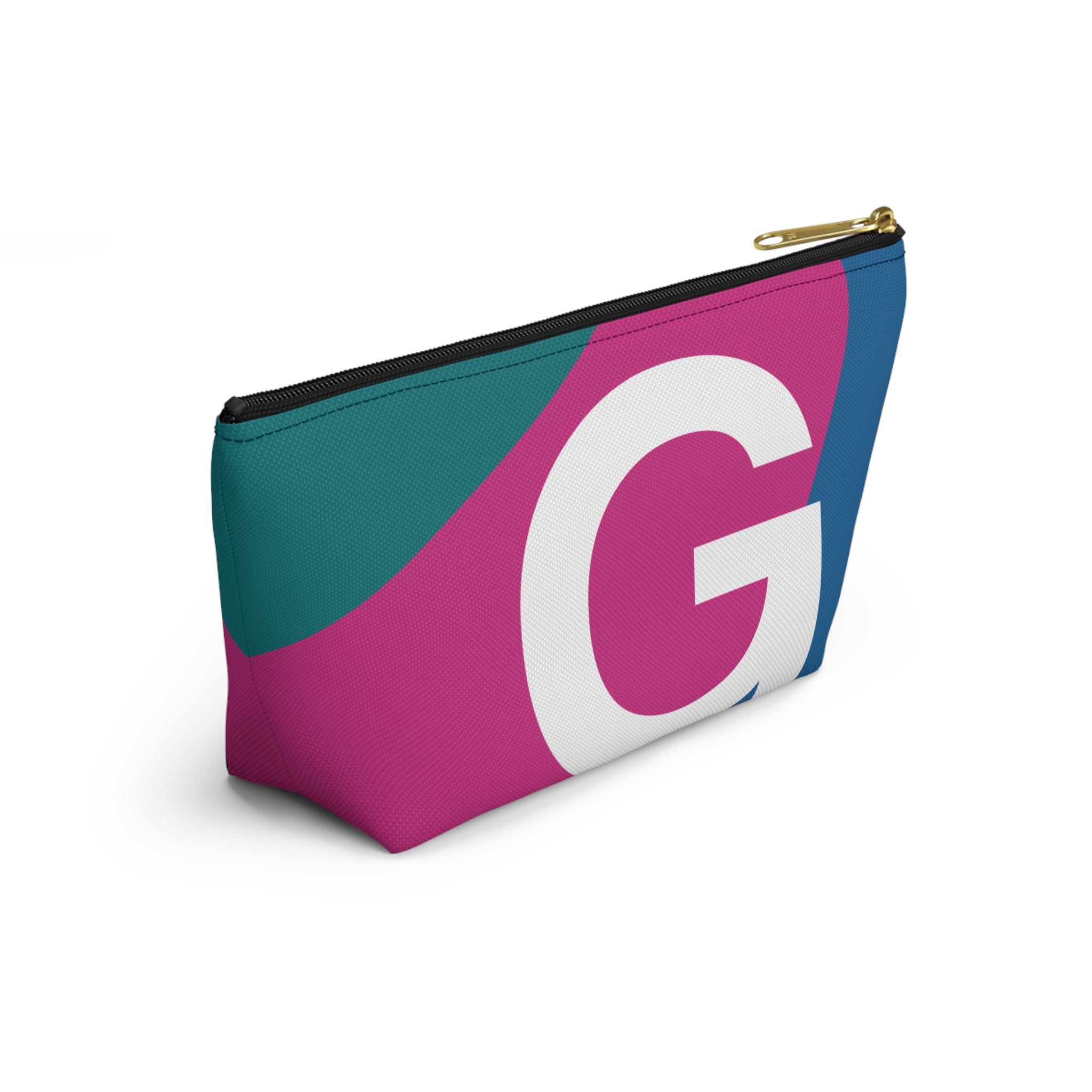 Initials Colorblock Accessory Pouch — Monogram G T-Bottom Cosmetic Bag