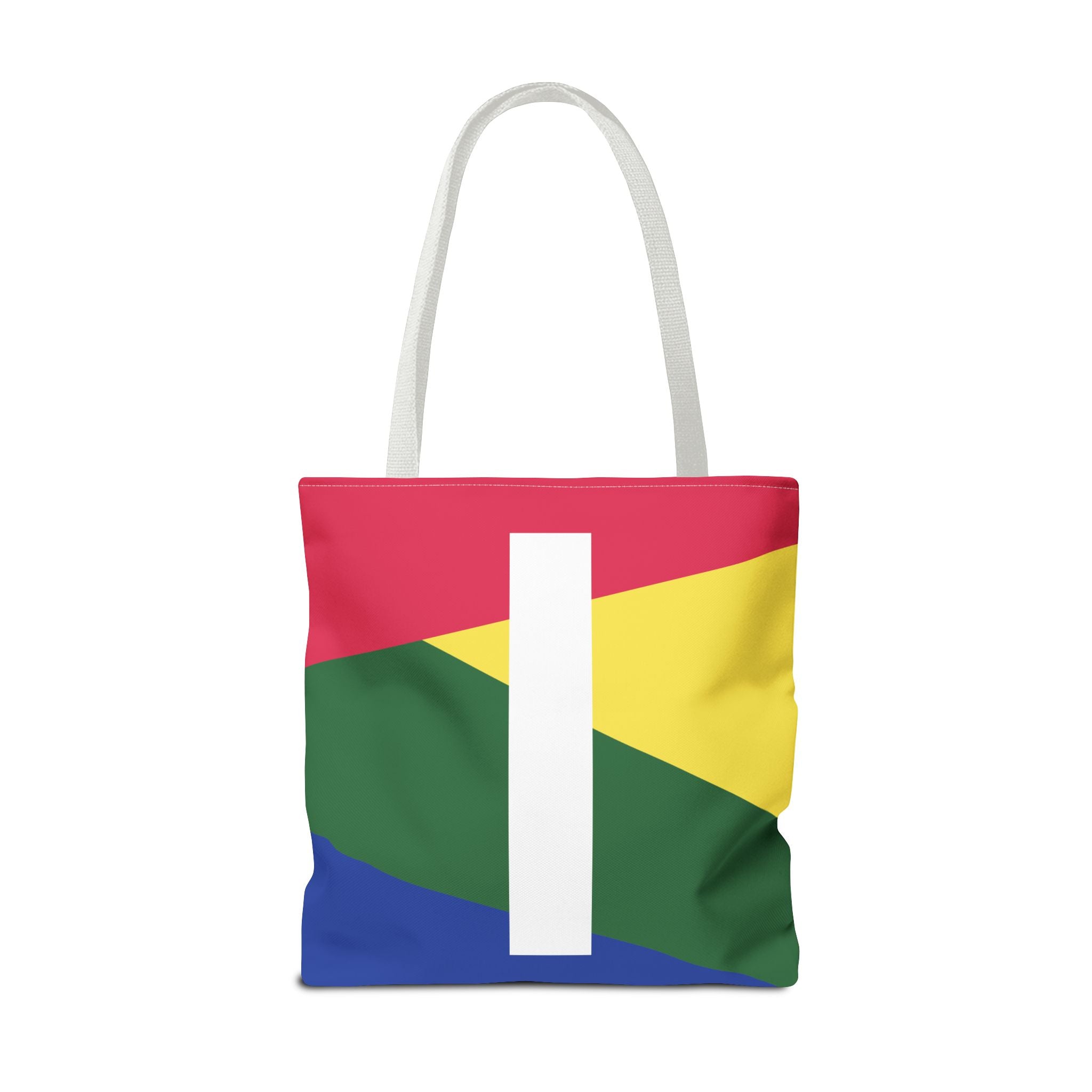 Monogram 'I' Colorblock Tote Bag — Personalized Initial I Shoulder Tote