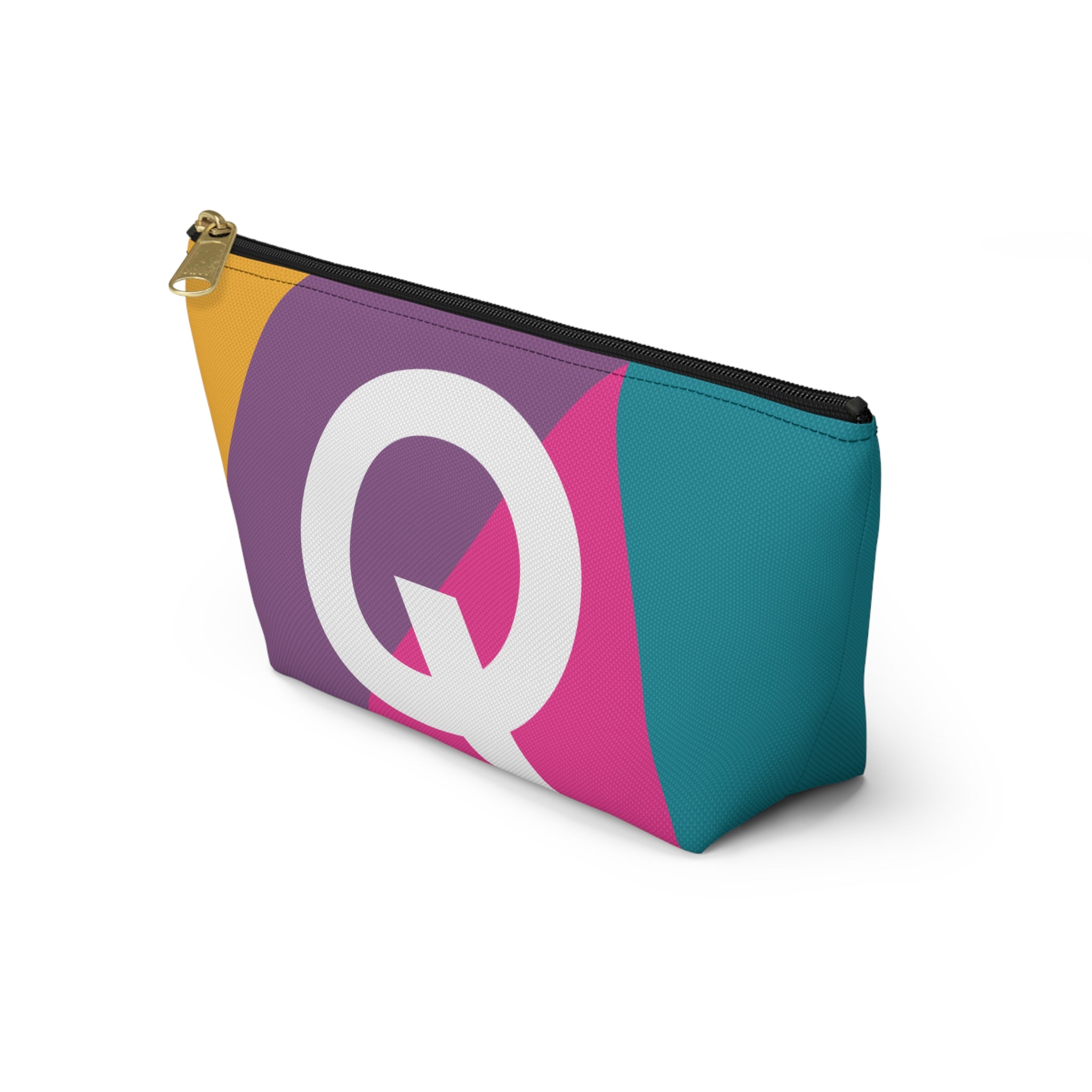 Colorblock Accessory Pouch — Monogram Q T-Bottom Cosmetic Bag
