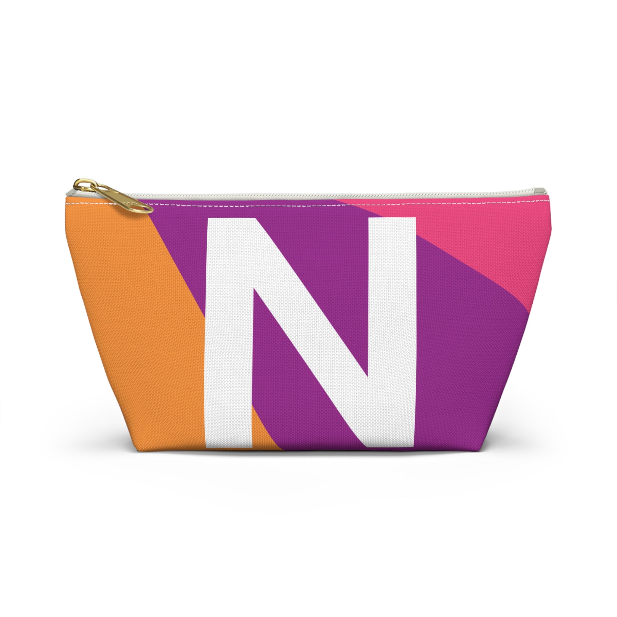Initials Colorblock Accessory Pouch — Monogram N T-Bottom Cosmetic Bag