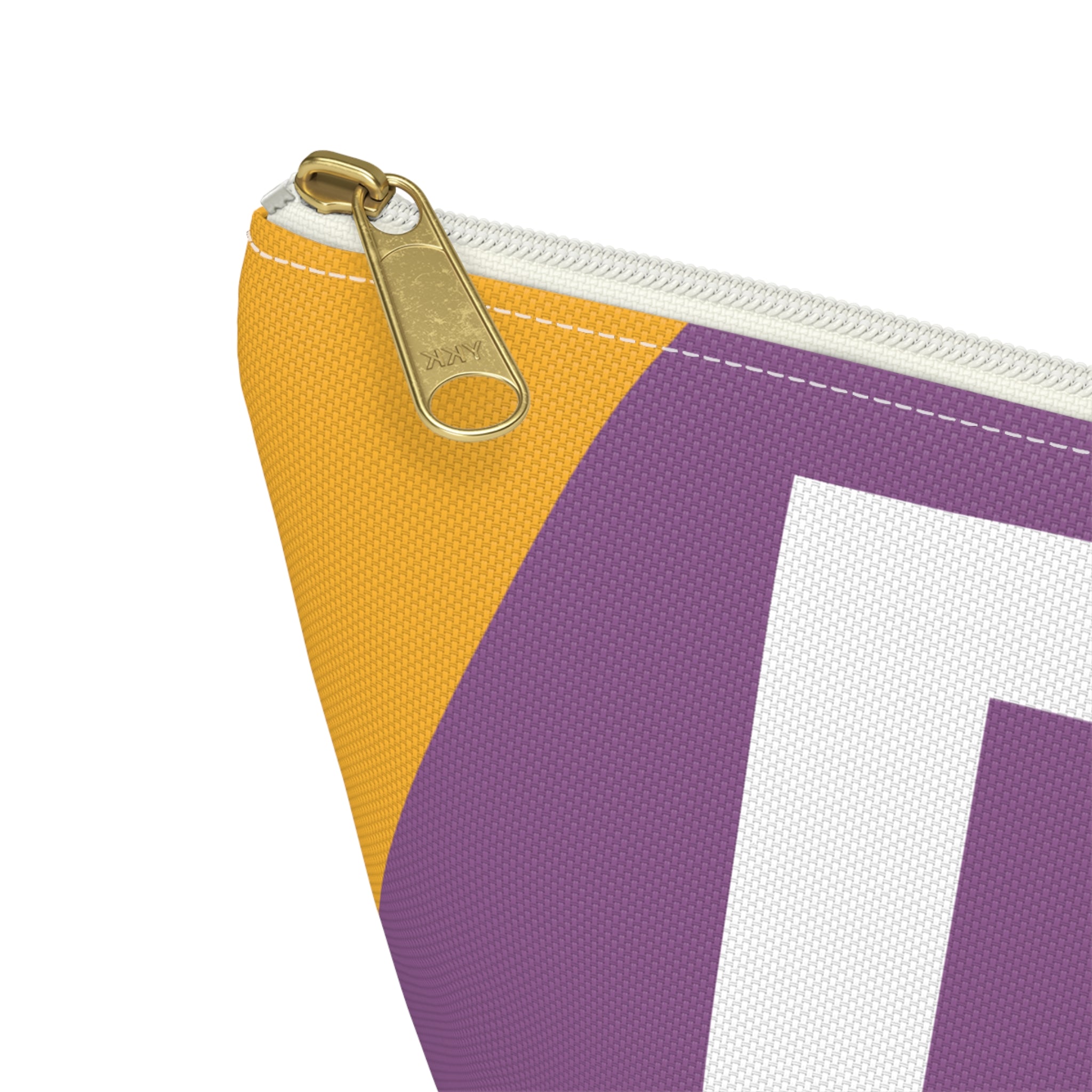 Initials Colorblock Accessory Pouch — Monogram D T-Bottom Cosmetic Bag