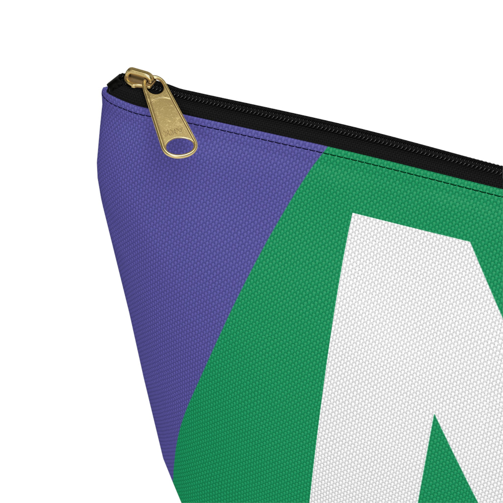 Initials Colorblock Accessory Pouch — Monogram N T-Bottom Cosmetic Bag