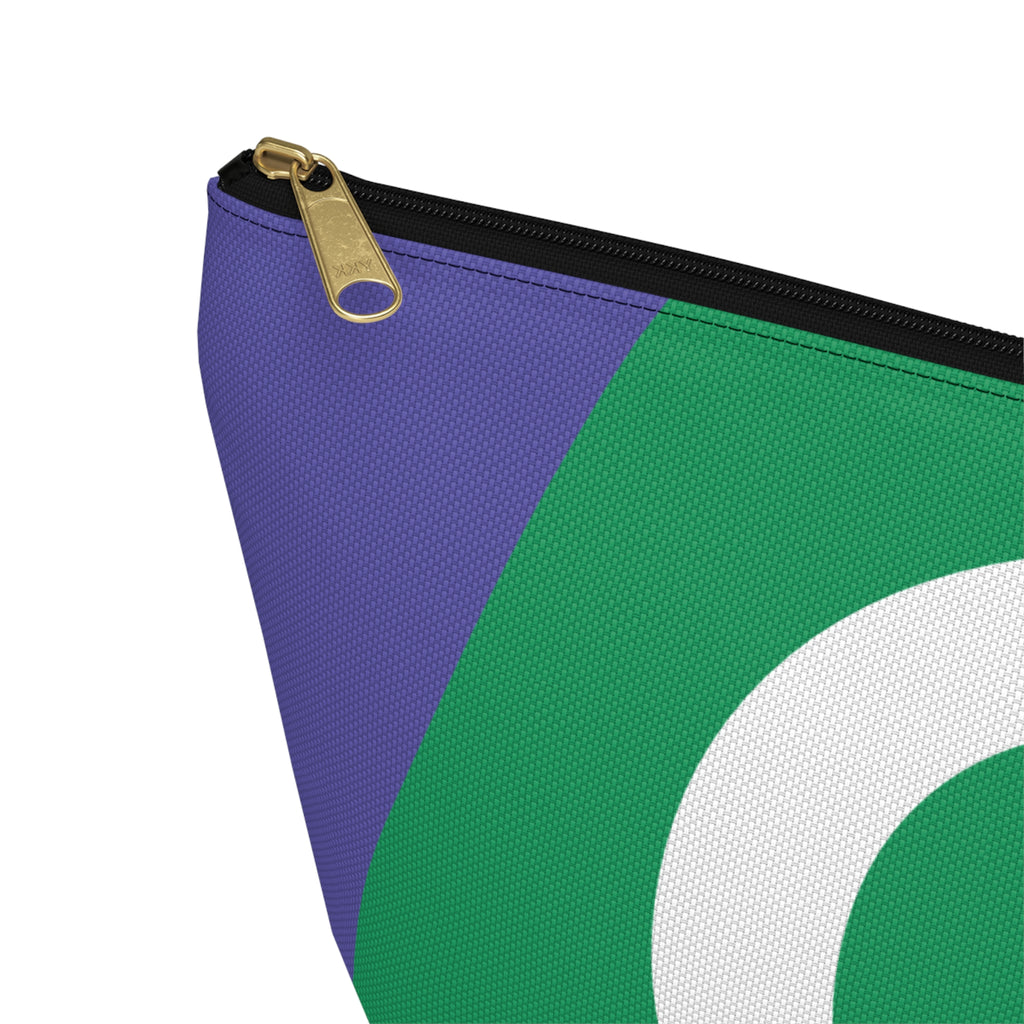 Initials Colorblock Accessory Pouch — Monogram Q T-Bottom Cosmetic Bag