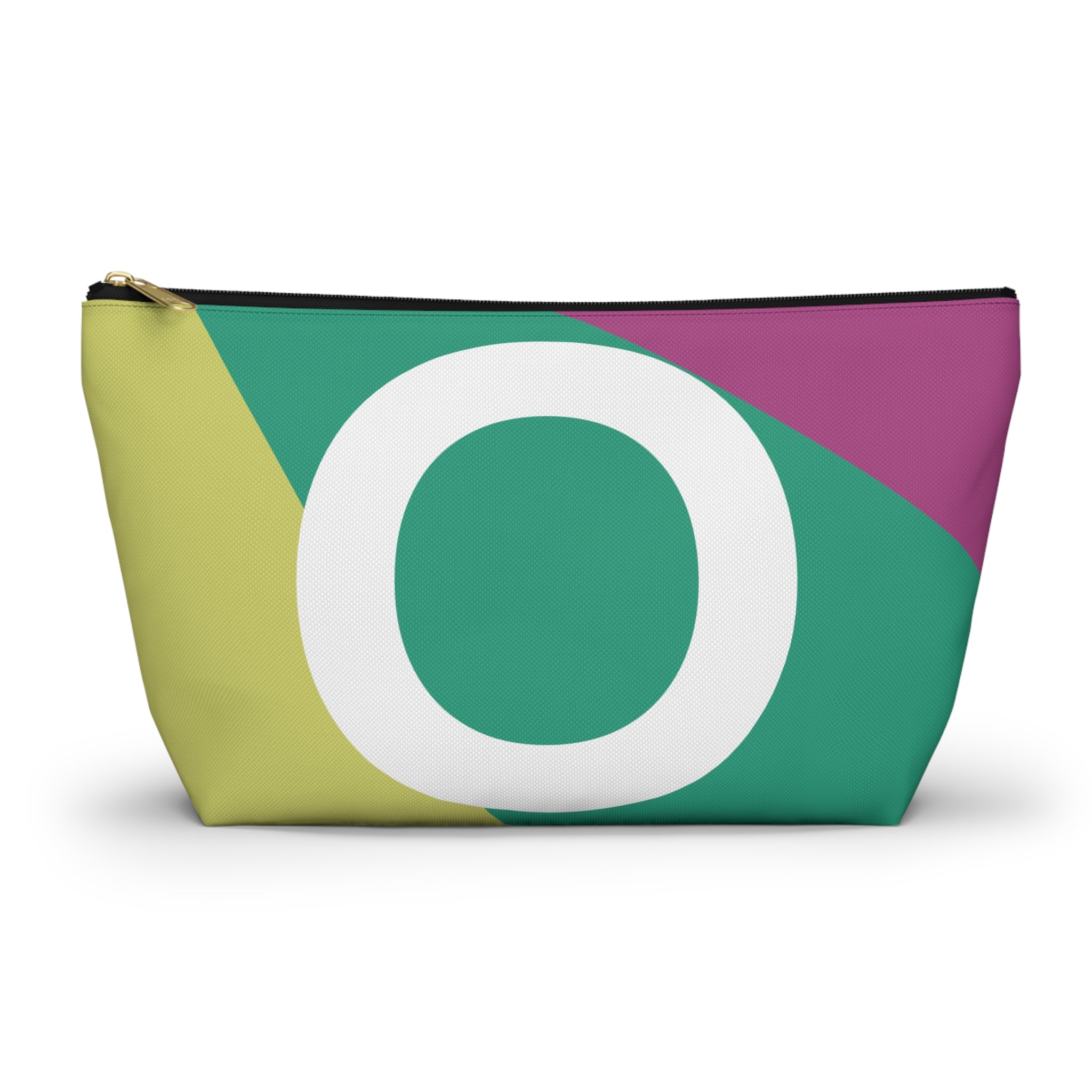 Initials Colorblock Accessory Pouch — Monogram O T-Bottom Cosmetic Bag