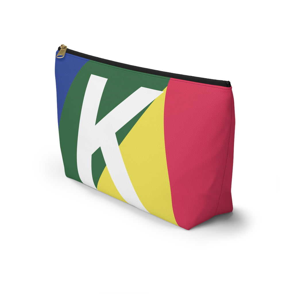 Colorblock Accessory Pouch — Monogram K T-Bottom Cosmetic Bag