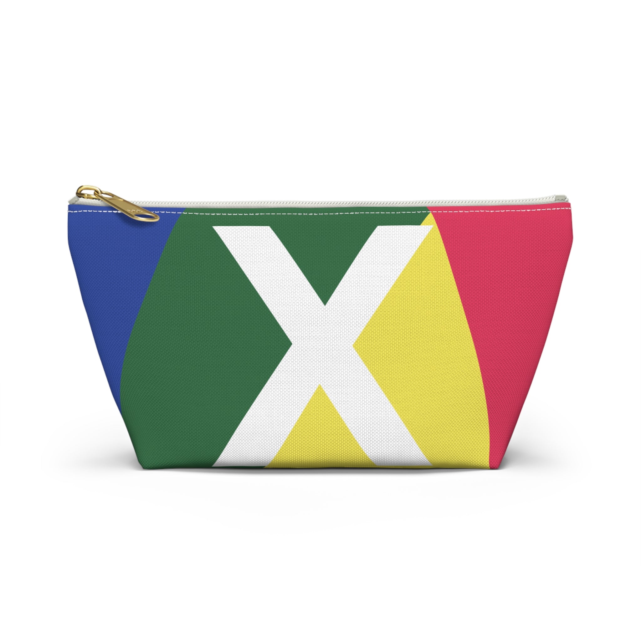 Initials Colorblock Accessory Pouch — Monogram X T-Bottom Cosmetic Bag