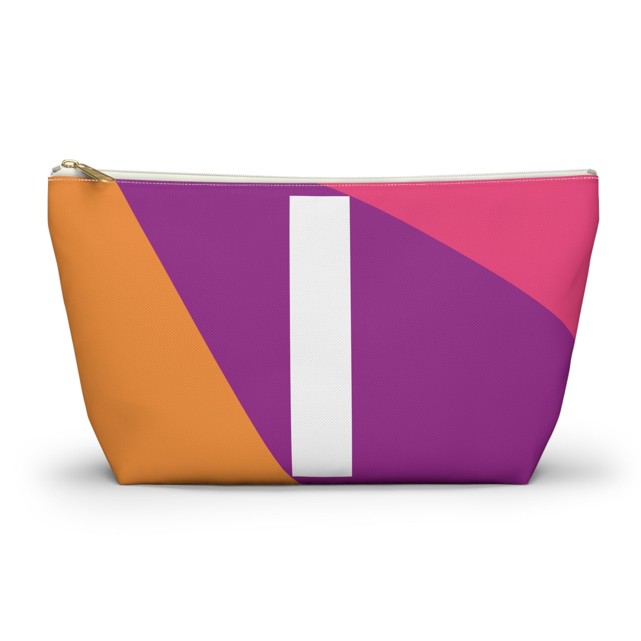 Initials Colorblock Accessory Pouch — Monogram I T-Bottom Cosmetic Bag