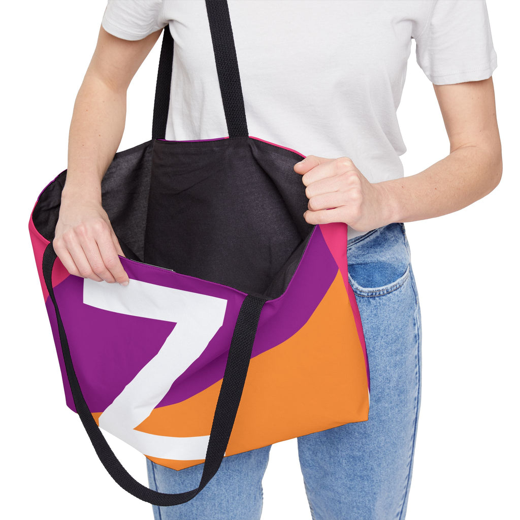 Personalized 'Z' Colorblock Tote Bag — Monogram Weekender Tote